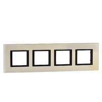 РАМКА 4 ПОСТА ЛУННЫЙ АЛЮМИНИЙ Schneider Electric MGU68.008.7A2
