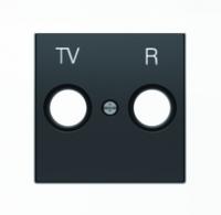 Накладка для TV-R розетки, серия SKY, цвет чёрный бархат|2CLA855000A1501| ABB