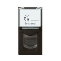 Розетка RJ 45 Mosaic категория 6 - FTP 1 модуль матовая черная 079162L Legrand