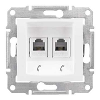 Механизм розетки телеф. 1-м СП Sedna RJ11 + бел. SchE SDN4201121 Schneider Electric