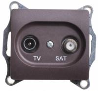 Механизм розетки TV-SAT Glossa 1DB оконечной шоколад SchE GSL000897 Schneider Electric