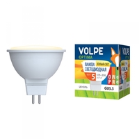 Лампа светодиодная LED-JCDR-5W/WW/GU5.3 5Вт 3000К тепл. бел. GU5.3 350лм 175-250В Volpe 09942 Uniel