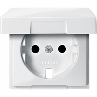 Центральная плата с крышкой для механизма розетки Schuko белый - MTN2340-0319 Schneider Electric