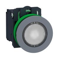 Кнопка 22мм 230-240В бел. с подсвет. заподлицо пластик C0 SchE XB5FW31M5C0 Schneider Electric