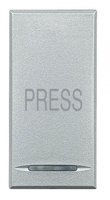 Кнопка 1п (NO) 10А 250В с символом «PRESS» Axolute алюм. Leg BTC HC4055P Legrand