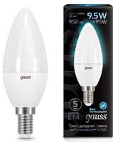 Лампа светодиодная LED 9.5 Вт 950 Лм 4100К белая Е14 Свеча Black Gauss - 103101210