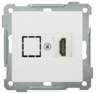 Механизм розетки СП HDMI BOLERO РHDMI-0-Б бел. IEK EHB10-K01 (ИЭК)