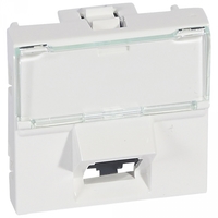 Механизм розетки комп. СП Mosaic 2мод. RJ45 + UTP CAT.6 45град. Leg 076504 Legrand