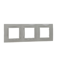 Рамка 3-м Unica с декор. накл. беж. SchE MGU2.006.25 Schneider Electric