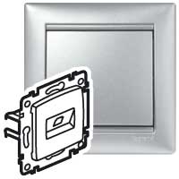 Механизм розетки информ. СП Valena RJ45 STP CAT.6 1вых. алюм. Leg 770244 Legrand