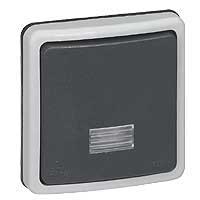 Выключатель кнопочный СП PLEXO с подсветкой 10А IP66 Leg 090482 Legrand