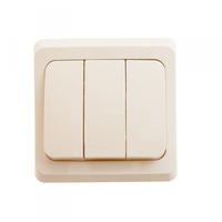 Выключатель 3-кл. СП Этюд 10А IP20 крем. SchE BC10-003K Schneider Electric