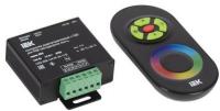 Контроллер с ПДУ радио RGB 3 канала 12В 4А 144Вт черный | LSC1-RGB-144-RF-20-12-B IEK (ИЭК)