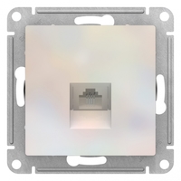 Механизм розетки телефонной 1-м СП ATLAS DESIGN RJ11 жемчуг SchE ATN000481 Schneider Electric