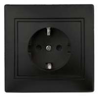 Розетка СП Plano 2P+E Schuko 1-202-05 16А-250В IP20 антрацит Intro Б0044567 ЭРА (Энергия света)