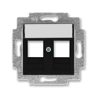 Накладка с суппортом Levit для информационных разъемов антрацит ABB 2CHH291018A4063