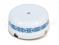 Коробка распределительная фарфоровая D80*33мм ,коллекция Ornaments, цвет - МЕДЕО голубая лазурь, ТМ "МезонинЪ" | GE70235-77 GREENEL