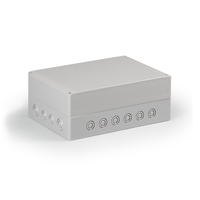 Cubo S 175 x 250 100 мм, 50 мм основание, метрические выбивные отверстие, серая крышка, PC, IP 66/67 - SPCM182510G Ensto
