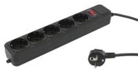 Удлинитель с сетевым фильтром 5х3м Pet AP01006-3-B черн. (пакет ПЭ) PC 619894