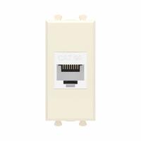Розетка компьютерная 1мод. Avanti "Ванильная дымка" RJ45 кат.6A без шторок модульная механизм DKC 4405671 (ДКС)