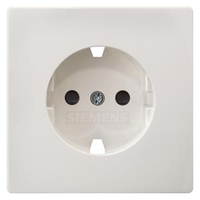 НАКЛАДКА РОЗЕТКИ SCHUKO С КРЫШКОЙ 68X68MM ЗАЩИТНЫМ ЗАЗЕМЛЯЮЩИМ КОНТАКТОМ DELTA STYLE ТИТАНОВО-БЕЛЫЙ Siemens 5UH1066