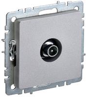 Розетка телевизионная проходная TV СП Brite РТВ10-0-БрА алюм. IEK BR-A10-P-K47 (ИЭК)