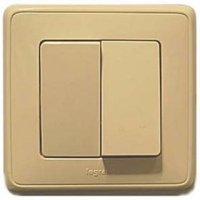 Выключатель 2-кл. СП Cariva 10А IP20 сл. кость (DIY-упак.) Leg 695904 Legrand