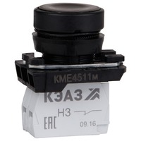 Кнопка КМЕ4511м-черный-1но+1нз-цилиндр-IP54 | 248246 КЭАЗ (Курский электроаппаратный завод)