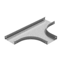 Т-отвод плавный универсальный к лотку 150х65, толщ. 1,0 мм, Сендзимир цинк | ТТРП-150х65-1,0-R100-СЦ Ostec