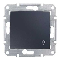 Выключатель кнопочный СП Sedna "свет" IP44 графит SchE SDN0900370 Schneider Electric
