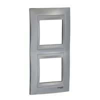 Рамка 2-м Unica Top верт. хром/алюм. SchE MGU66.004V.010 Schneider Electric