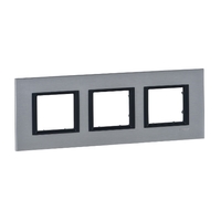 Рамка 3-м Unica Top Class горизонт. серебр. алюм. SchE MGU68.006.7A1 Schneider Electric