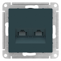 Розетка компьютерная 2-м AtlasDesign RJ45 кат.5E механизм изумруд SchE ATN000885 Schneider Electric