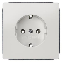 РОЗЕТКА SCHUKO 10A DC/16А AC250В ЭЛ.-МЕХАНИЧ ЧАСТЬ DELTA STYLE ТИТАНОВО-БЕЛЫЙ Siemens 5UB1853