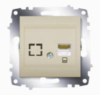 Механизм розетки компьютерной 2-м Cosmo RJ45 кат.6 + гнездо титаниум ABB 619-011400-247