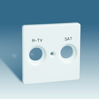 Накладка розетки R-TV+SAT Simon82 одиноч. бел. 82097-30