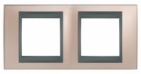 Рамка 2-м Unica Top оникс/графит SchE MGU66.004.296 Schneider Electric