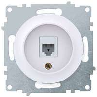 Механизм розетки комп. 1-м СП Florence 1xRJ45 кат.5e бел. 1E20701300 OneKeyElectro 2172770