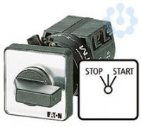 Переключатель управления , 2P Iu = 10A, Пол. STOP > I < START 45 °, 48х48 мм переднее крепление, TM-1-8176/E - 093862 EATON