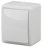 Выключатель 1-кл. ОП Эра Эксперт 10А IP54 11А-1401-01 250В 10AX Al+Cu бел. Б0038816 (Энергия света)