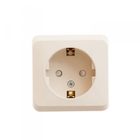 Розетка 1-м ОП Этюд 16А IP20 с заземл. защ. шторки крем. SchE PA16-004K Schneider Electric
