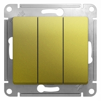 Выключатель 3-кл. СП Glossa 10А IP20 (сх. 3) 10AX механизм фисташк. SchE GSL001031 Schneider Electric