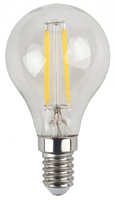 Лампа светодиодная филаментная F-LED P45-5W-840-E14 (филамент, шар, 5Вт, нейтр, E14 (25/50/3000) ЭРА - Б0019007 (Энергия света)