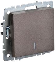 Выключатель 1-кл. СП BRITE ВС10-1-1-БрТБ 10А с инд. бронза IEK BR-V10-1-10-K45 (ИЭК)