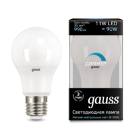 Лампа светодиодная LED 11 Вт 990 Лм 4100К белая E27 A60 диммируемая Black Gauss - 102502211-D