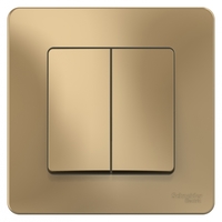 Переключатель проходной 2-кл. СП Blanca 10А IP20 (сх. 6+6) 250В титан SchE BLNVS106604 Schneider Electric
