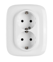Розетка 2-м СП Valena Allure 16А IP20 250В 2х2P+E защ. шторки безвинт. клеммы с лицев. панелью бел. Leg 753726 Legrand