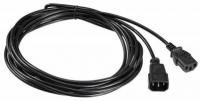 Кабель-удлинитель AN23-1008-5 IEC C13 C14 5м черн. BURO 817294