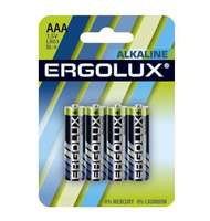 Элемент питания алкалиновый LR03 BL-4 1.5В Alkaline (блист.4шт) Ergolux 11744