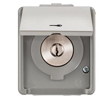 Выключатель жалюзи одноклавишный 1п 16А 250В наружный IP44 с защитой от брызг фиксацией крайних позиций и безобрывным переключением DELTA FLACHE Siemens 5TA7650